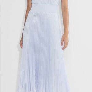 NWT Aritzia intellect Light Blue Pleated Midi Dress